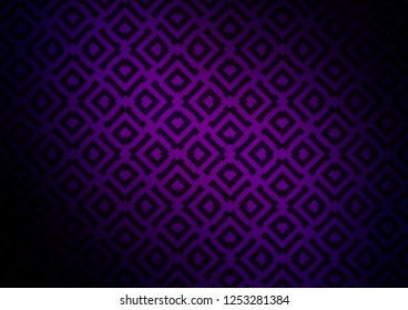 Dark Purple vector template with sticks, squares. Glitter abstract illustration with colorful lines, rhombuses. Backdrop for TV commercials.