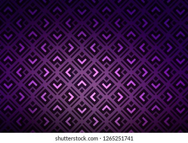 Dark Purple vector template with sticks, squares. Shining colorful illustration with lines, rectangles. Pattern for websites, landing pages.