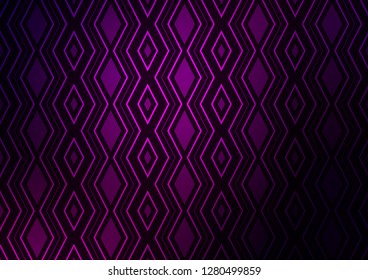 Dark Purple vector template with sticks, squares. Colorful illustration with lines, cubes on abstract template. Best design for your ad, poster, banner.
