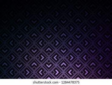 Dark Purple vector template with sticks, squares. Colorful illustration with lines, cubes on abstract template. Pattern for ads, posters, banners.