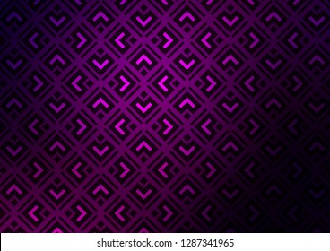 Dark Purple vector template with sticks, squares. Modern geometric abstract illustration with lines, squares. Pattern for websites, landing pages.