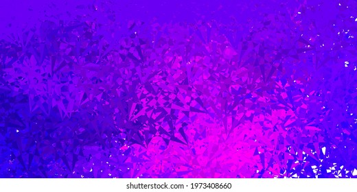 Dark purple vector template with triangle shapes. Magnificent abstract illustration with triangular shapes, forms. Design for your wallpapers.