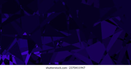 Dark purple vector template with triangle shapes. Triangle shapes with colorful gradient in abstract style. Design for your wallpapers.