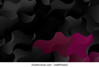 Dark Purple vector template with wavy shapes. Creative illustration with gradient. A completely new template for your business design.