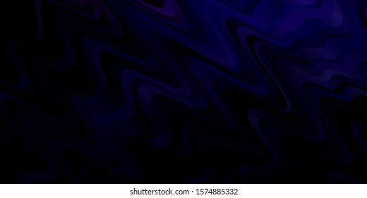 Dark Purple vector template with wry lines. Colorful illustration with curved lines. Smart design for your promotions.