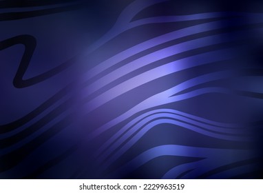 Dark Purple vector template with wry lines. Modern gradient abstract illustration with bandy lines. Best design for your business.