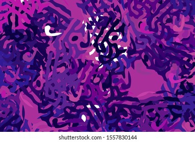 Dark Purple vector texture with abstract forms. Decorative design in abstract style with random forms. Elegant design for wallpapers.