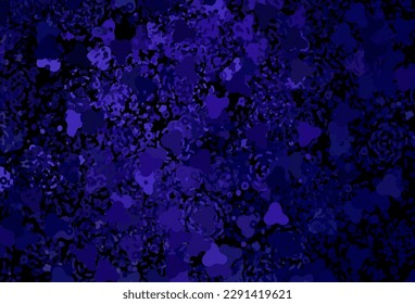 Dark Purple vector texture with abstract forms. Colorful chaotic forms with gradient in modern style. Elegant design for wallpapers.