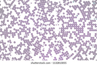 Dark Purple vector texture with beautiful stars. Modern geometrical abstract illustration with stars. The pattern can be used for new year ad, booklets.