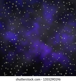 Dark Purple vector texture with beautiful stars. Blur decorative design in simple style with stars. Best design for your ad, poster, banner.