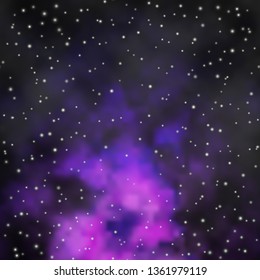 Dark Purple vector texture with beautiful stars. Blur decorative design in simple style with stars. Pattern for wrapping gifts.