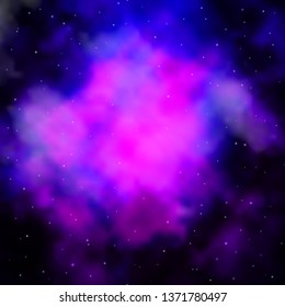 Dark Purple vector texture with beautiful stars. Shining colorful illustration with small and big stars. Pattern for websites, landing pages.