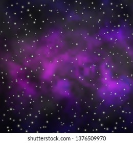 Dark Purple vector texture with beautiful stars. Shining colorful illustration with small and big stars. Design for your business promotion.