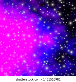 Dark Purple vector texture with beautiful stars. Blur decorative design in simple style with stars. Best design for your ad, poster, banner.