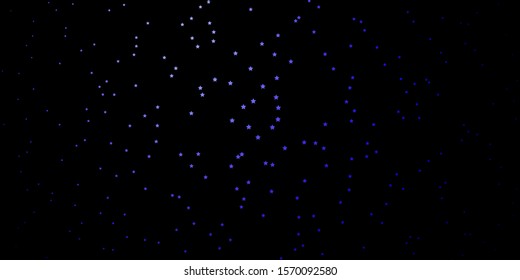 Dark Purple vector texture with beautiful stars. Colorful illustration with abstract gradient stars. Pattern for wrapping gifts.