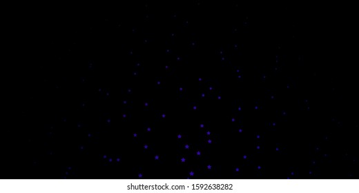 Dark Purple vector texture with beautiful stars. Decorative illustration with stars on abstract template. Pattern for websites, landing pages.