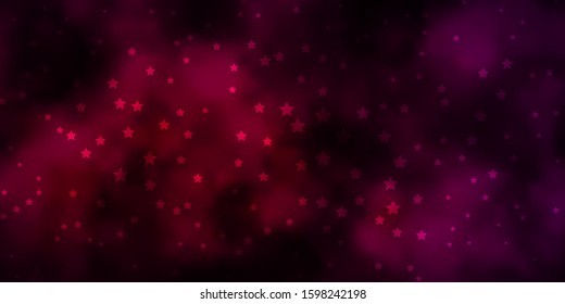 Dark Purple vector texture with beautiful stars. Shining colorful illustration with small and big stars. Design for your business promotion.