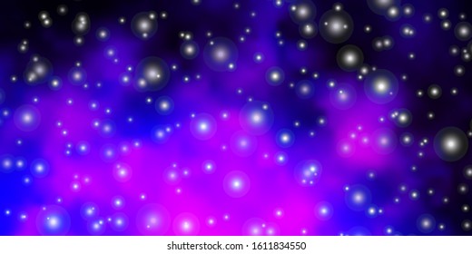 Dark Purple vector texture with beautiful stars. Colorful illustration with abstract gradient stars. Pattern for new year ad, booklets.