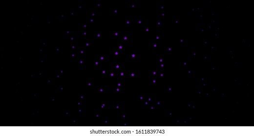 Dark Purple vector texture with beautiful stars. Colorful illustration with abstract gradient stars. Pattern for wrapping gifts.
