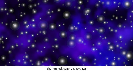 Dark Purple vector texture with beautiful stars. Colorful illustration with abstract gradient stars. Pattern for new year ad, booklets.