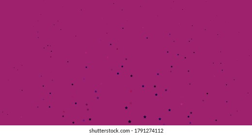 Dark Purple vector texture with beautiful stars. Modern geometric abstract illustration with stars. Pattern for websites, landing pages.