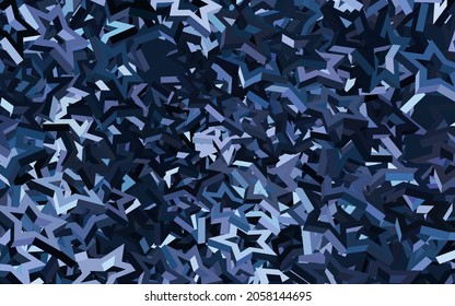 Dark Purple vector texture with beautiful stars. Stars on blurred abstract background with gradient. Template for cosmic backgrounds.