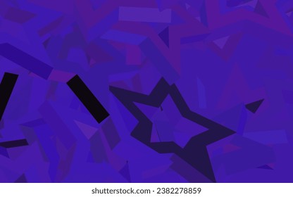 Dunkelviolette Vektorstruktur mit schönen Sternen. Moderne geometrische abstrakte Illustration mit Sternen. Das beste Design für Ihre Anzeige, Ihr Poster, Ihr Banner.