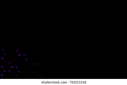 Dark Purple vector texture with beautiful stars. Blurred decorative design in simple style with stars. Smart design for your business advert.