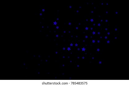 Dark Purple vector texture with beautiful stars. Blurred decorative design in simple style with stars. Smart design for your business advert.