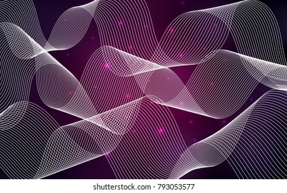 Dark Purple vector texture with birthday confetti. Confetti on blurred abstract background with colorful gradient. New design for ad, poster, banner of your Party.