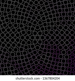 Dark Purple vector texture with circles. Abstract illustration with colorful spots in nature style. Pattern for wallpapers, curtains.