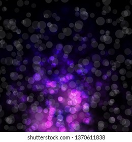 Dark Purple vector texture with circles. Abstract decorative design in gradient style with bubbles. Pattern for booklets, leaflets.