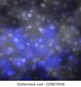 Dark Purple vector texture with circles. Abstract decorative design in gradient style with bubbles. Pattern for booklets, leaflets.