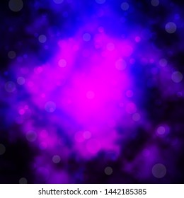 Dark Purple vector texture with circles. Abstract decorative design in gradient style with bubbles. New template for your brand book.