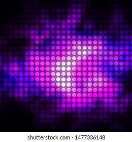 Dark Purple vector texture with circles. Colorful illustration with gradient dots in nature style. Pattern for booklets, leaflets.