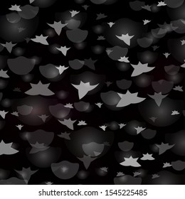 Dark Purple vector texture with circles, stars. Abstract design in gradient style with bubbles, stars. Pattern for design of fabric, wallpapers.