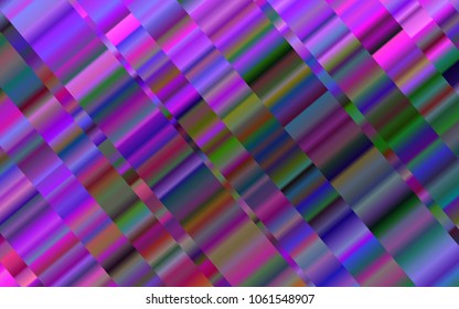 Dark Purple vector texture with colored lines. Lines on blurred abstract background with gradient. Best design for your ad, poster, banner.