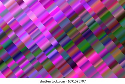 Dark Purple vector texture with colored lines. Glitter abstract illustration with colored sticks. Smart design for your business advert.