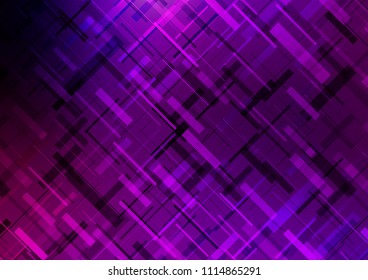 Dark Purple vector texture with colored lines. Decorative shining illustration with lines on abstract template. The template can be used as a background.