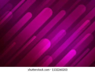 Dark Purple vector texture with colored lines. Modern geometrical abstract illustration with staves. Smart design for your business advert.