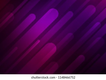 Dark Purple vector texture with colored lines. Decorative shining illustration with lines on abstract template. Best design for your ad, poster, banner.