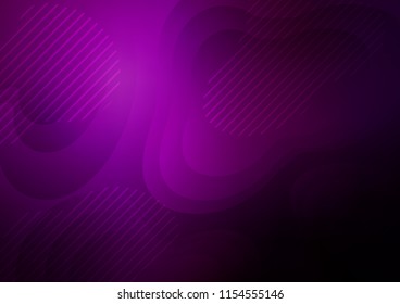 Dark Purple vector texture with colored lines. Decorative shining illustration with lines on abstract template. The pattern can be used for websites.