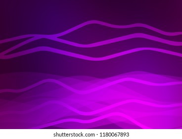 Dark Purple vector texture with colored lines. Decorative shining illustration with lines on abstract template. The pattern can be used as ads, poster, banner for commercial.