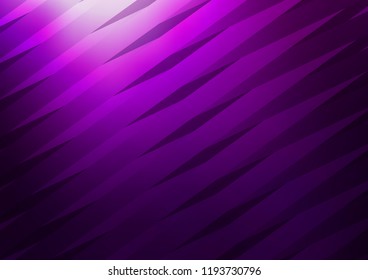 Dark Purple vector texture with colored lines. Lines on blurred abstract background with gradient. Smart design for your business advert.