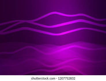 Dark Purple vector texture with colored lines. Lines on blurred abstract background with gradient. The pattern can be used as ads, poster, banner for commercial.