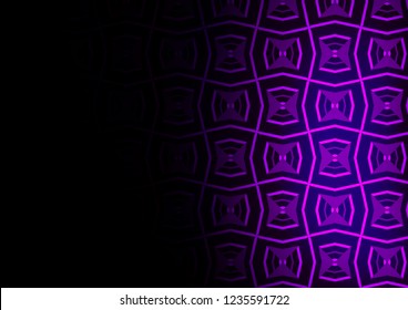 Dark Purple vector texture with colored lines. Lines on blurred abstract background with gradient. Smart design for your business advert.