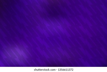 Dark Purple vector texture with colored lines. Glitter abstract illustration with colorful sticks. Template for your beautiful backgrounds.
