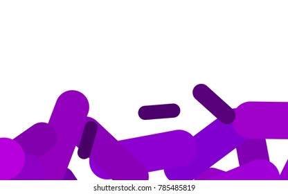 Dark Purple vector texture with colored capsules. Modern geometrical abstract illustration with staves. Best design for your ad, poster, banner.
