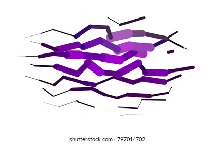 Dark Purple vector texture with colored capsules. Modern geometrical abstract illustration with staves. The template can be used as a background.