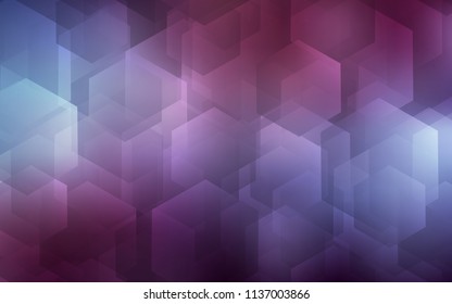 Dark Purple vector texture with colorful hexagons. White background with colorful hexagons. Pattern for ads, leaflets.